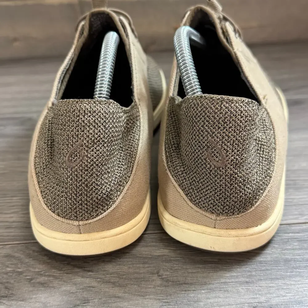 OluKai Nohea Moku No Tie Boat Shoe Size US 10.5 EU 43.5 Casual Preppy Cape Cod